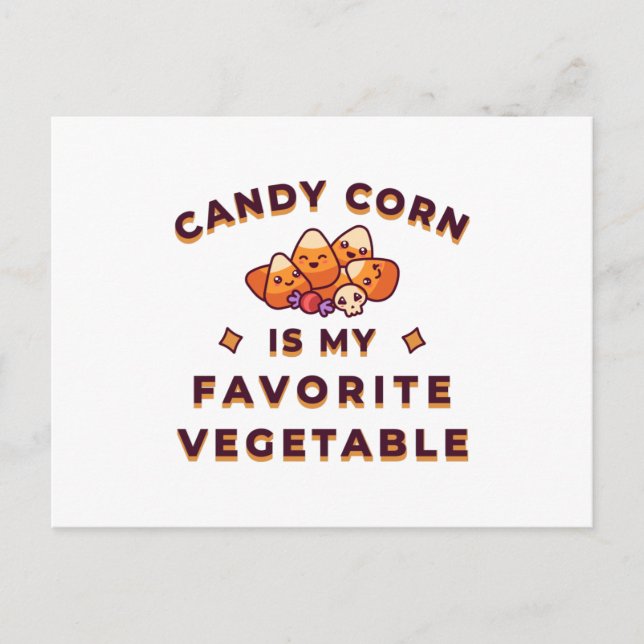 Candy Corn Halloween Postcard (Front)