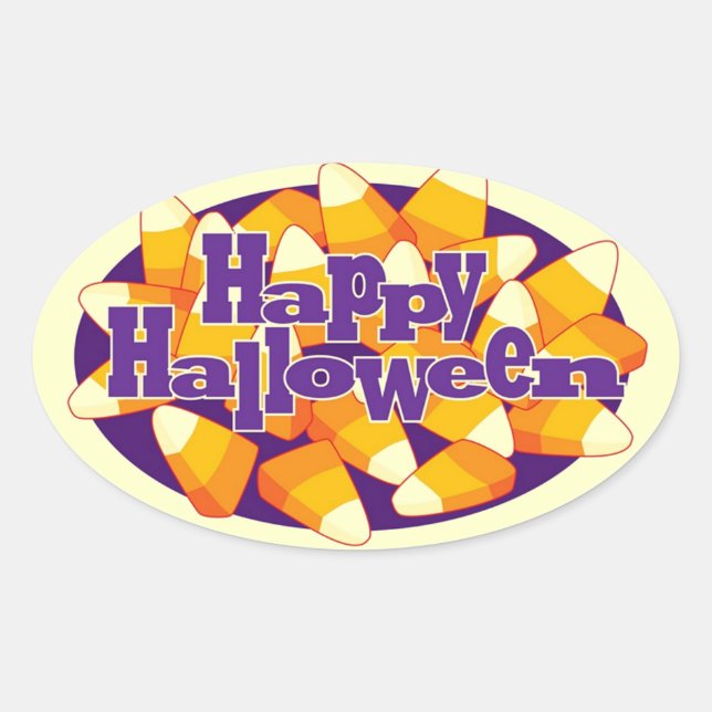 Candy Corn - Halloween Sticker (Front)
