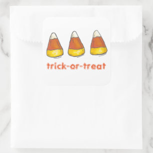 Candy Corn Halloween Trick-or-Treat Candies Square Sticker