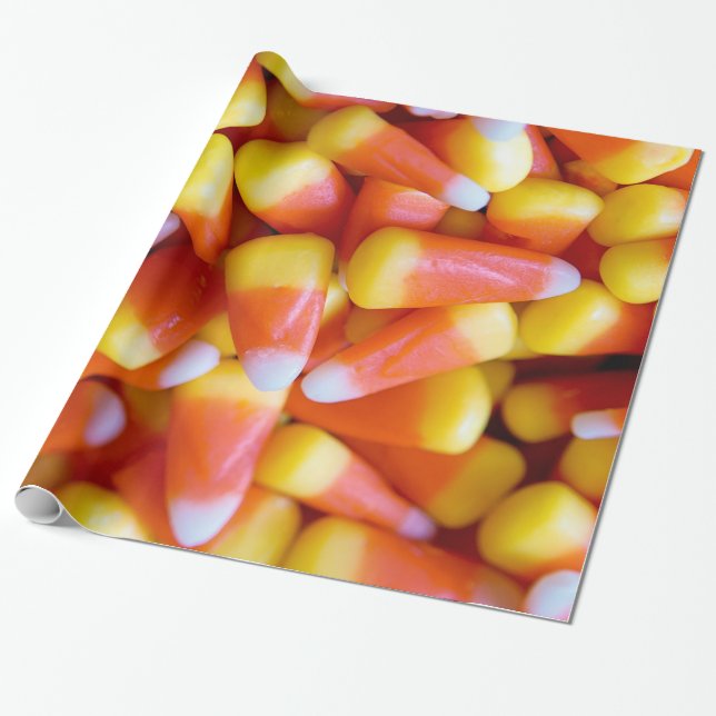 "candy corn" Halloween WRAPPING PAPER (Unrolled)