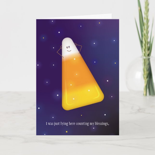 Candy Corn Happy Fall Y'all Greeting Card (Front)