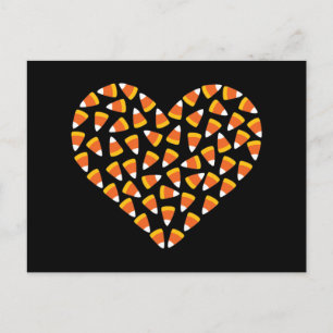 Candy Corn Heart Postcard