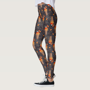 Candy corn ice cream cones- sweet treat leggings