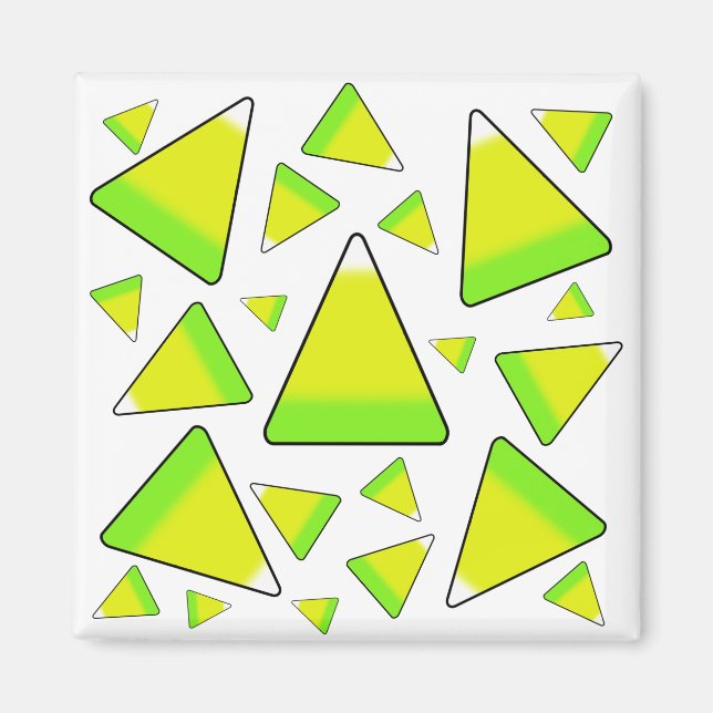 Candy Corn in Green & Yellow Magnet (Front)