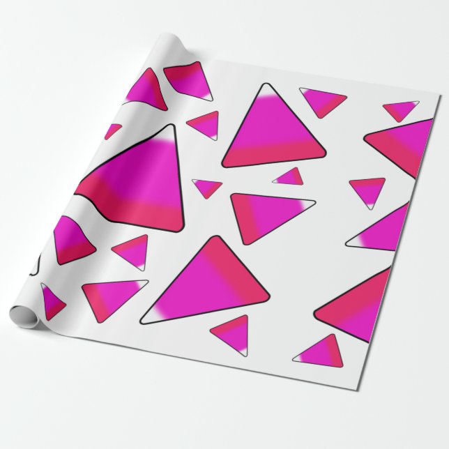 Candy Corn in Pinks Wrapping Paper (Unrolled)