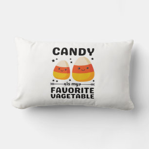 Candy Corn Is My Favourite Vegetable Halloween Lumbar Cushion