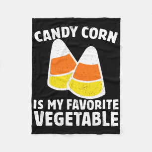 Candy Corn Is My Favourite Vegetable Tee Retro Hal Fleece Blanket