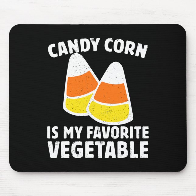 Candy Corn Is My Favourite Vegetable Tee Retro Hal Mouse Mat (Front)