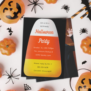 Candy Corn Kids Halloween Party Invitation