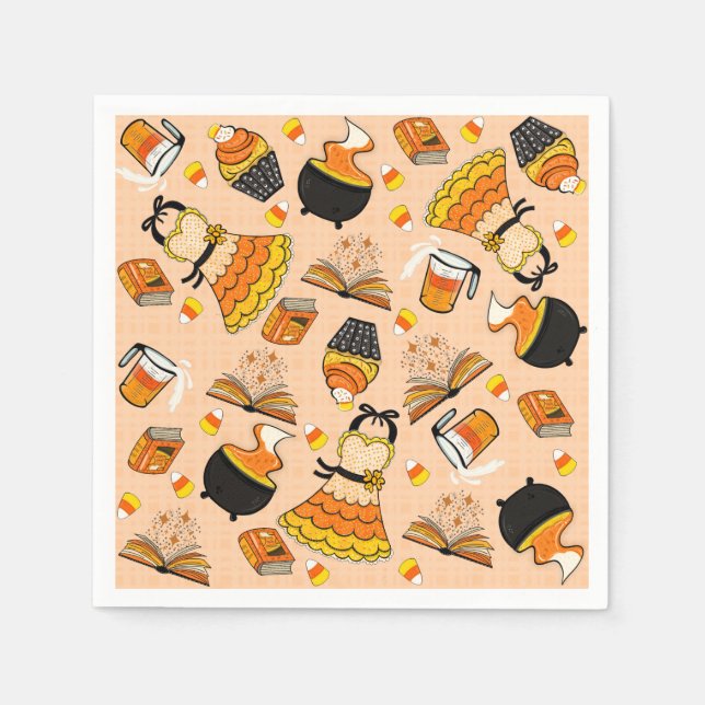 Candy Corn Magic Cocktail napkins  (Front)