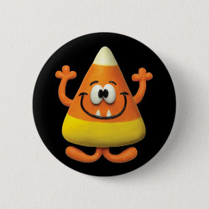 Candy Corn Monster 6 Cm Round Badge