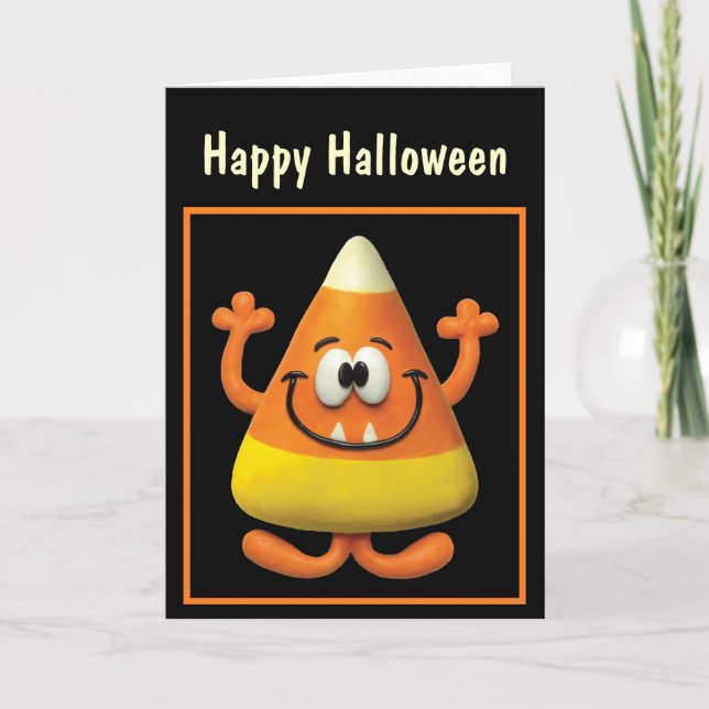 Candy Corn Monster Card (Front)