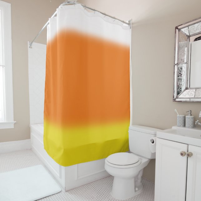 Candy Corn Ombre Shower Curtain (In Situ)