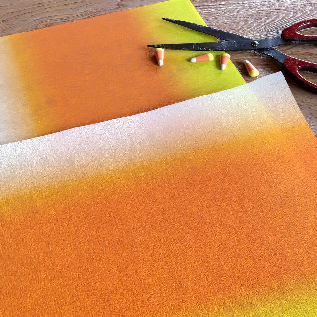 Candy Corn Ombre White Orange Yellow Tissue Paper (White, Orange and Yellow ombre tissue paper inspired by our favourite Halloween candy.)