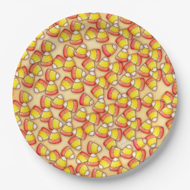Candy Corn Paper Plate (Front)