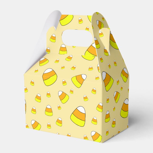 Candy Corn Pattern Halloween  Favour Box (Front Side)