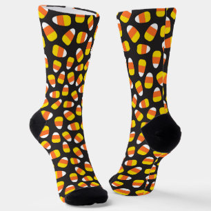 Candy Corn Pattern Halloween Socks