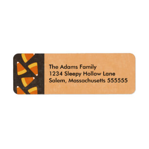 Candy Corn Personalised Halloween Address Labels