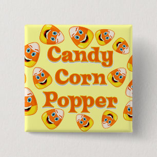 Candy Corn Popper 15 Cm Square Badge