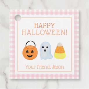 Candy Corn, Pumpkin Ghost Halloween Trick or Treat Favour Tags