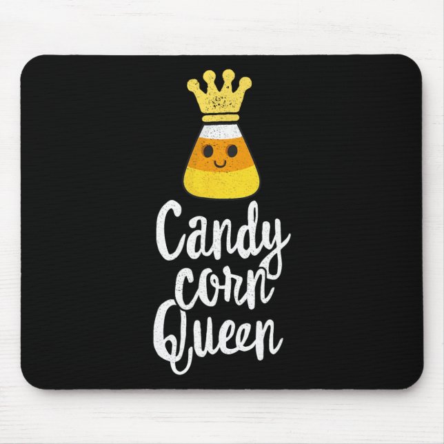 Candy Corn Queen Cute Halloween  Kawaii Crown  Mouse Mat (Front)