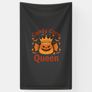 Candy Corn Queen Halloween Crown Bats_1 Banner
