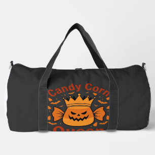 Candy Corn Queen Halloween Crown Bats_1 Duffle Bag