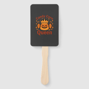 Candy Corn Queen Halloween Crown Bats_1 Hand Fan