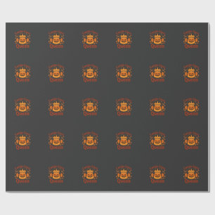 Candy Corn Queen Halloween Crown Bats_1 Wrapping Paper