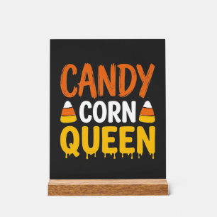 Candy Corn Queen Halloween Graphic_1 Acrylic Sign