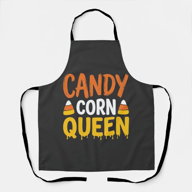 Candy Corn Queen Halloween Graphic_1 Apron (Front)