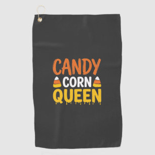 Candy Corn Queen Halloween Graphic_1 Golf Towel