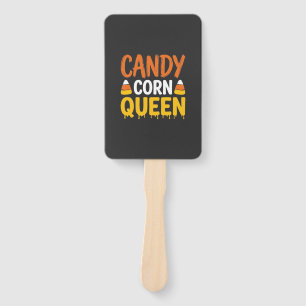 Candy Corn Queen Halloween Graphic_1 Hand Fan