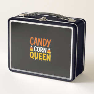 Candy Corn Queen Halloween Graphic_1 Metal Lunch Box