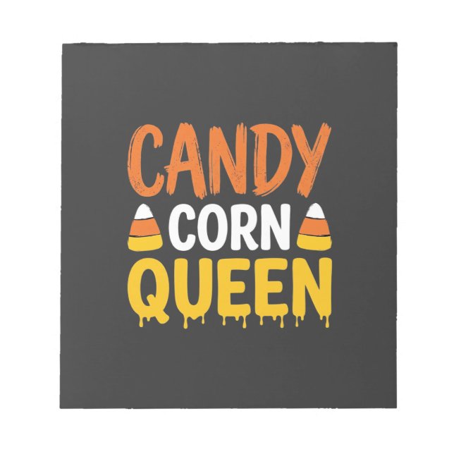 Candy Corn Queen Halloween Graphic_1 Notepad (Front)