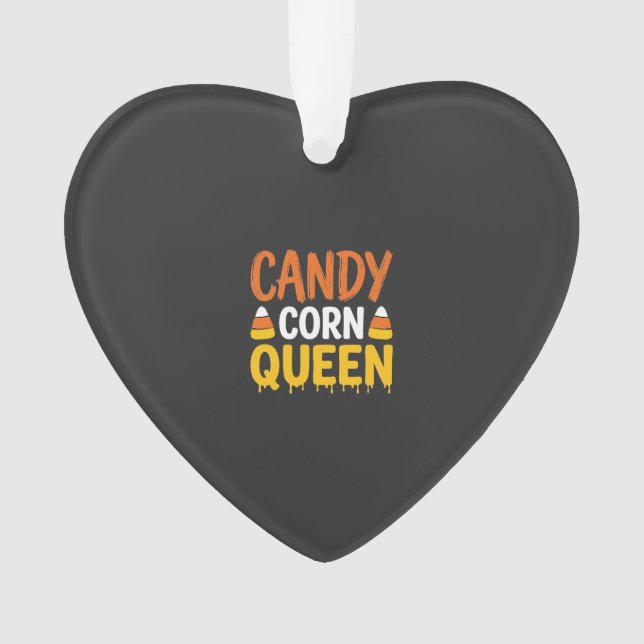 Candy Corn Queen Halloween Graphic_1 Ornament (Front)