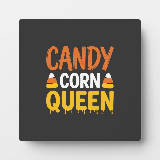 Candy Corn Queen Halloween Graphic_1 Plaque (Front)
