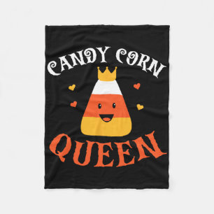Candy Corn Queen Halloween Party Cute Costume Funn Fleece Blanket
