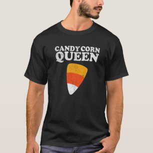 Candy Corn Queen Halloween Retro 80's 70's Costum T-Shirt