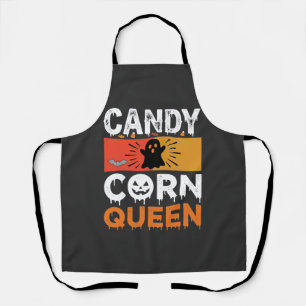 Candy Corn Queen Halloween SVG Design Apron