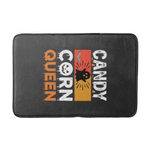 Candy Corn Queen Halloween SVG Design Bath Mat