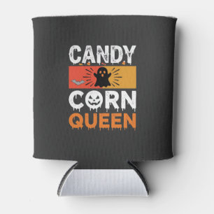 Candy Corn Queen Halloween SVG Design Can Cooler