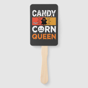 Candy Corn Queen Halloween SVG Design Hand Fan