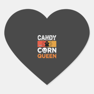 Candy Corn Queen Halloween SVG Design Heart Sticker