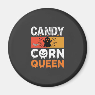 Candy Corn Queen Halloween SVG Design Magnet