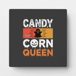 Candy Corn Queen Halloween SVG Design Plaque