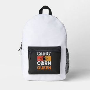 Candy Corn Queen Halloween SVG Design Printed Backpack