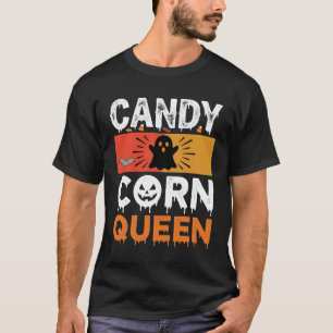 Candy Corn Queen Halloween SVG Design T-Shirt