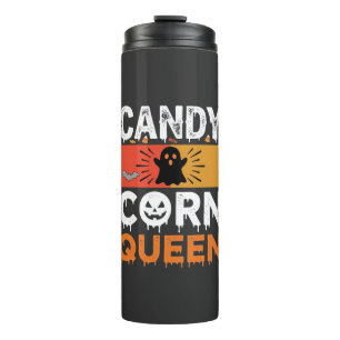 Candy Corn Queen Halloween SVG Design Thermal Tumbler
