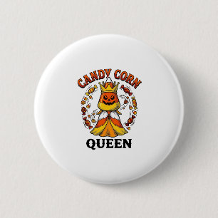 Candy Corn Queen Vintage Halloween Candy Shirt Art 6 Cm Round Badge